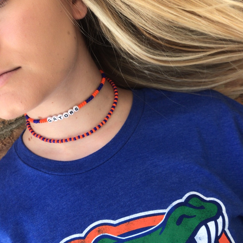 Florida Gators Glass Beaded Chokers